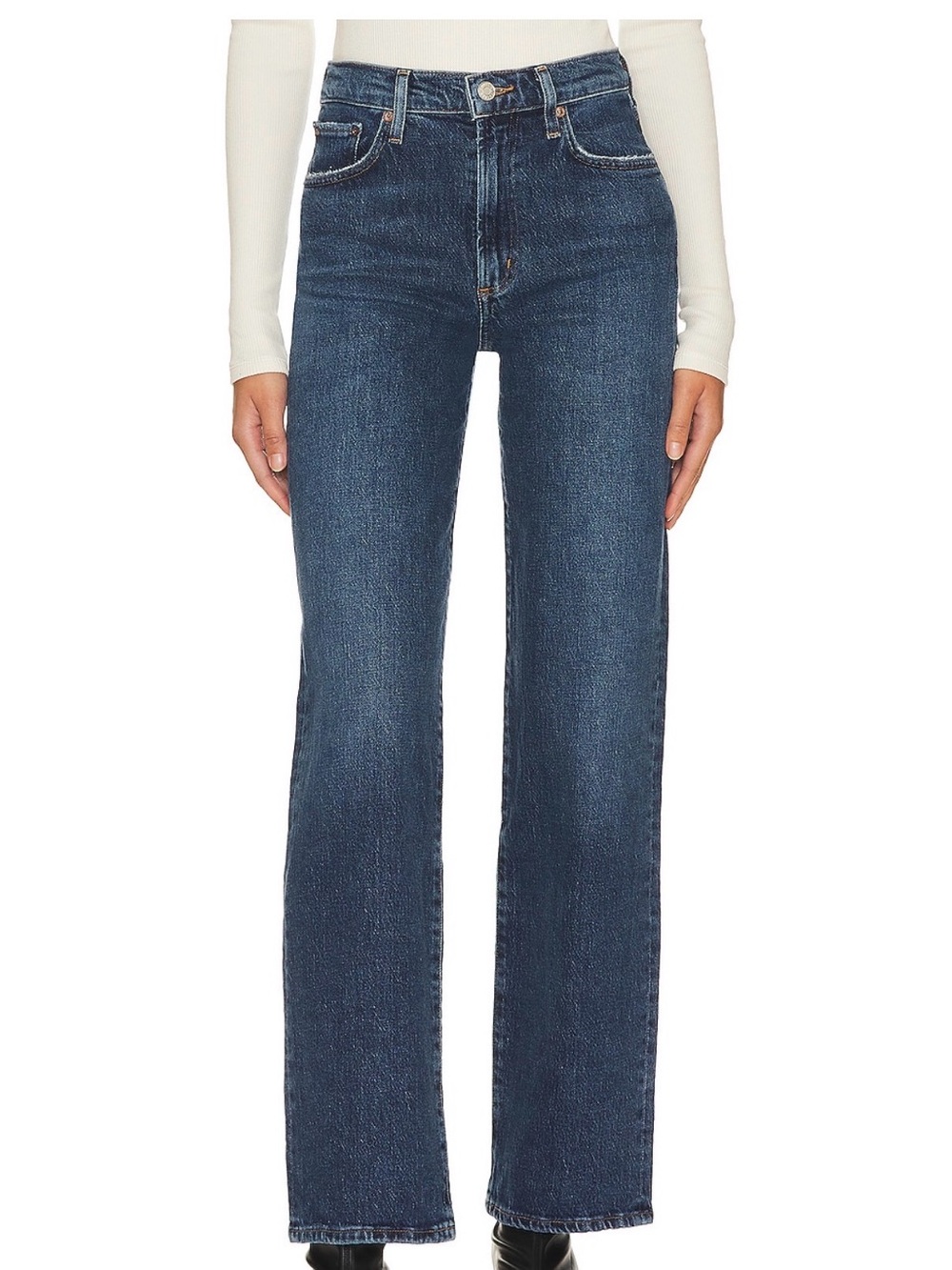 AGOLDE
Harper Jeans Mid Rise Relaxed Straight Jeans  size 24